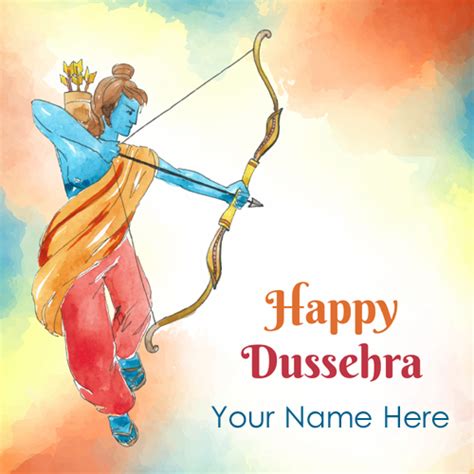 Happy Dussehra Images, Greetings Card Online With Name