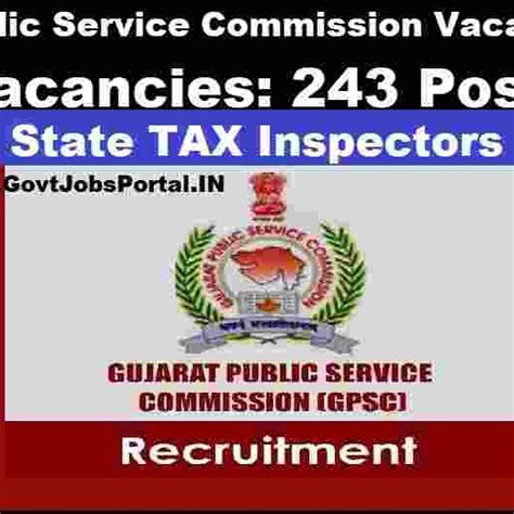 GPSC Tax Inspector Recruitment 2020 : Govt Jobs for 243 Tax Inspectors ...