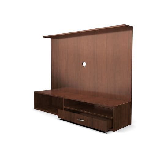 Diamond Wall-Mounted TV Unit - Brazilian Walnut | Neehv Home Furniture