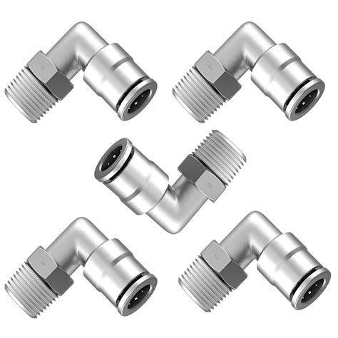 Snapklik.com : Utah Pneumatic Push To Connect Tube Fittings 90 Degree Air Line Swivel Fitting ...