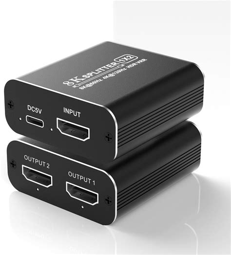 HDMI 2.1 Splitter 8K@60Hz, HDMI Splitter 1 in 2 Out 4K@120Hz, HDMI ...