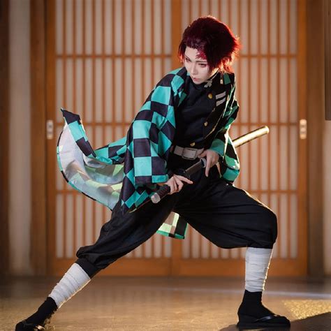 Demon Slayer Kamado Tanjiro Cosplay Anime Costume Kimetsu No Yaiba ...