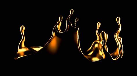 Elegant, luxury splash of gold liquid | Premium Photo