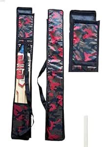Buy KE Camo Rose RED Cricket Bat Cover (Foam Padded)| (Adjustable Strap ...