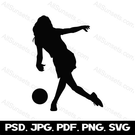 Bowler Female Woman Silhouette SVG Bowling Person Vector Graphic ...