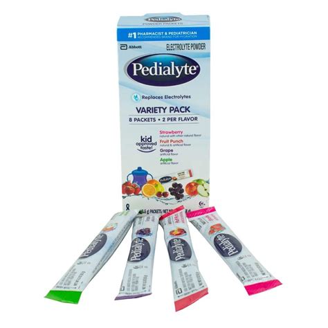 Pedialyte Electrolyte Powder Packs - Convenient & Portable Dehydration ...
