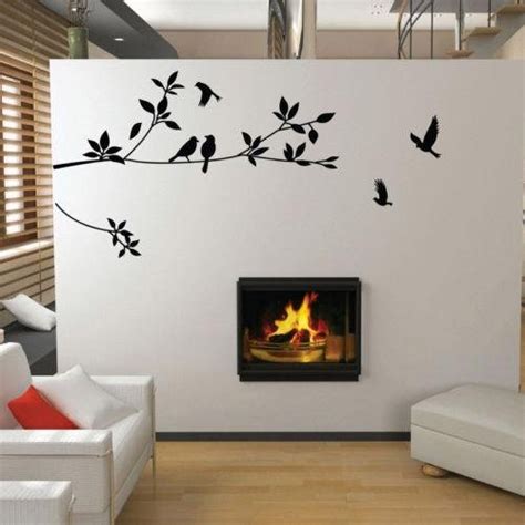 Asmi Collections PVC Wall Stickers Black Tree Branches and Birds ...