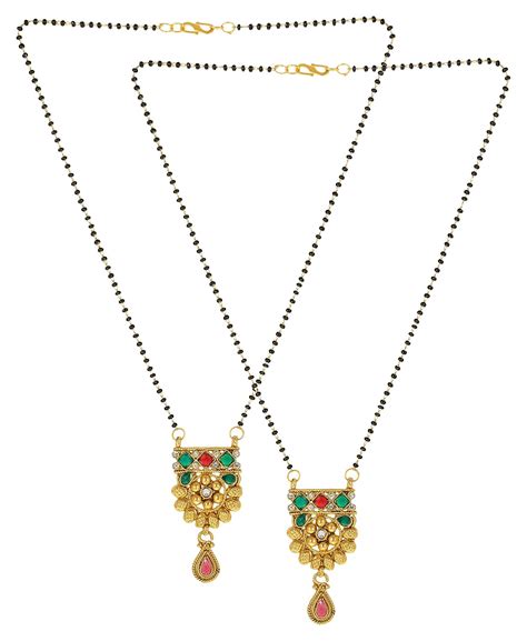 Buy ANS Creation Gold and Black Brass Mangalsutra for Women (Ans_013 ...