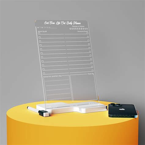 3 Lines To Do List Acrylic Board for Desk (24x16 CM)| Best Planner ...