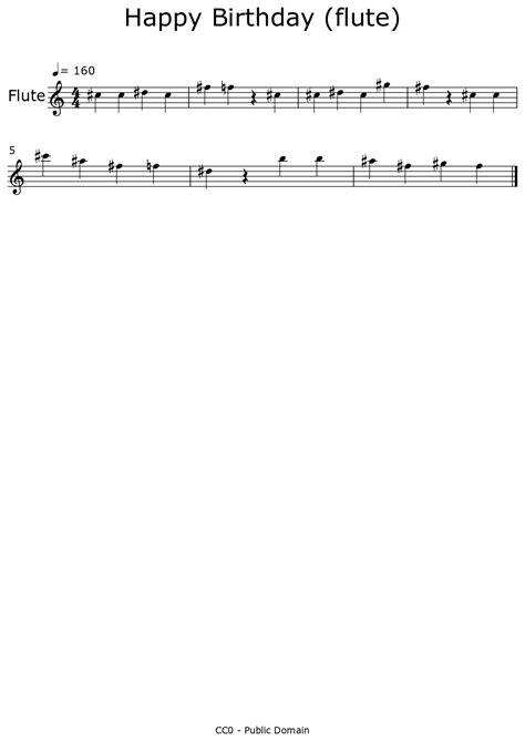 Happy Birthday (flute) - Sheet music for Flute