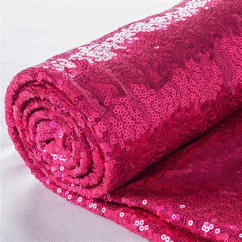 3 Feet 1 Yards Fuchsia Sequin Fabric, by The Yard, India | Ubuy