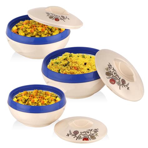 Buy ASIAN Plastowares - Sonic Inner Steel Casserole (600 ml, 1000 ml ...