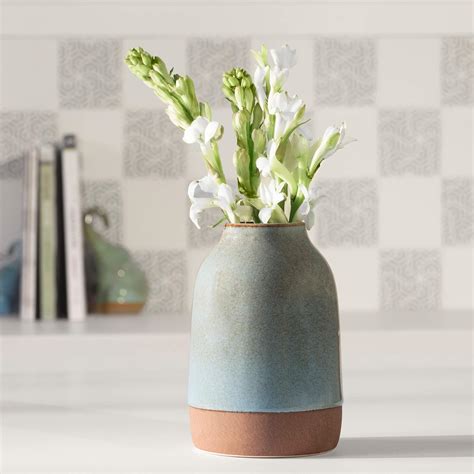 Aqua Rustic Ceramic Vase (Tall) - Ellementry – ellementry