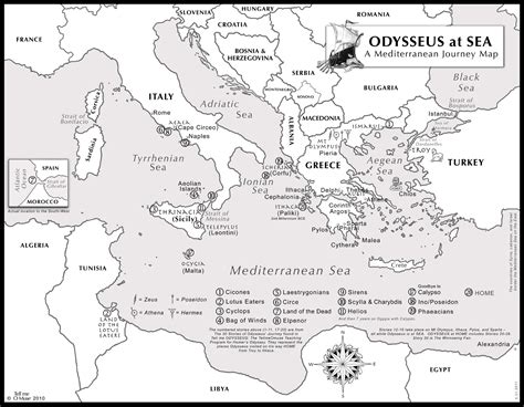 Odyssey Greek Mythology Map