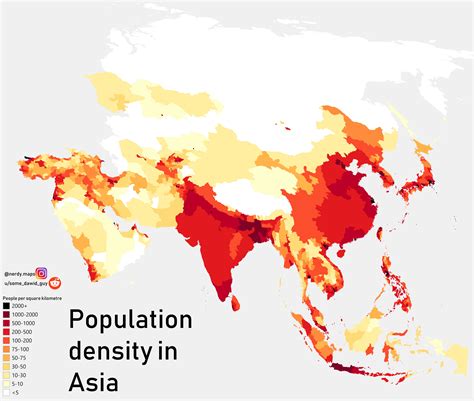 Asia Population Map 的图像结果
