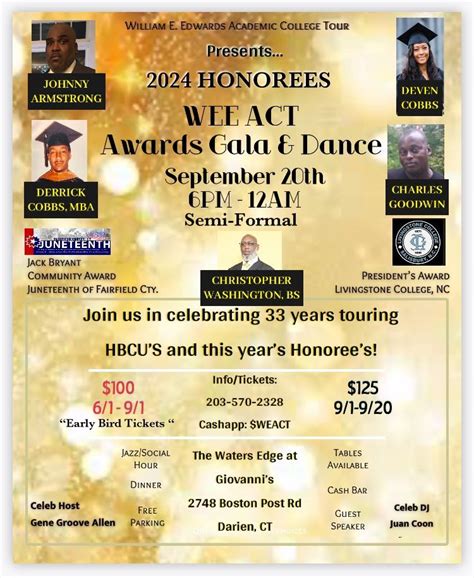 WEE ACT AWARDS GALA & DANCE, Waters Edge at Giovanni's, Darien, 20 ...