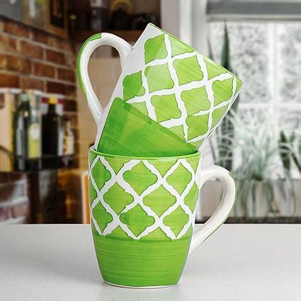 Buy The Earth Store Green Moroccan Ceramic Coffee Mug Set 250ml ...