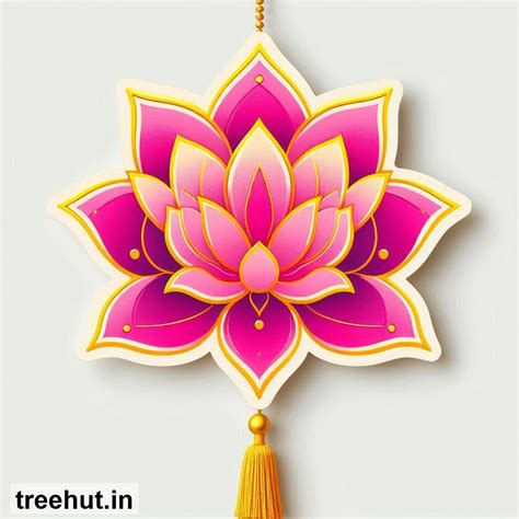 Free Lotus Wall Hanging Cutouts Printables for Diwali Decorations ...