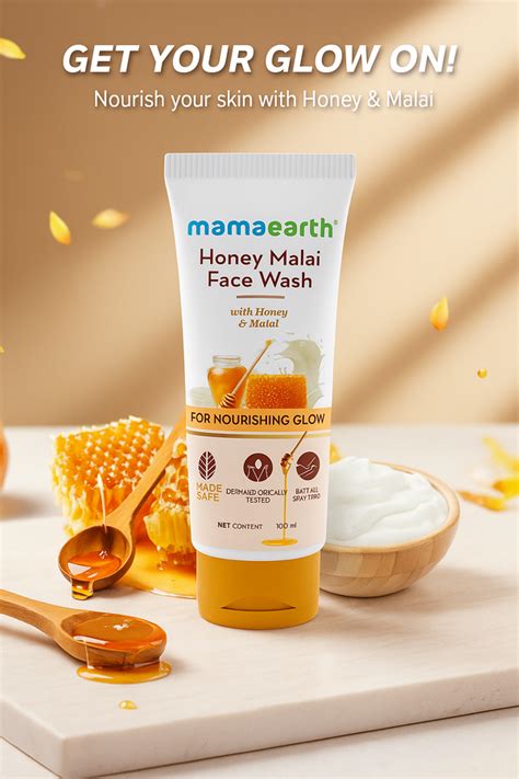 Mamaearth Nourishing Glow Honey & Malai Face Wash (100 ml) – SOULfUUL