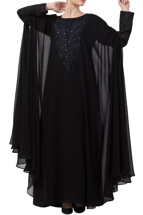 Mushkiya- Front Open Dress With Lace Work-Non Abaya – Bashariya Arfeenz ...