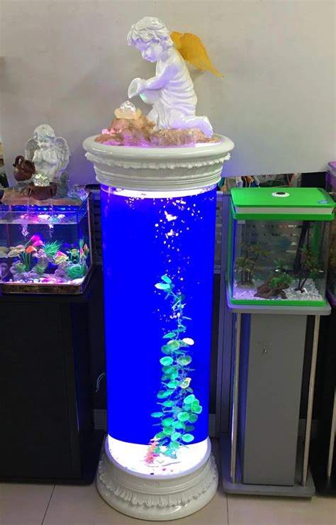 2017 New Model Cylinder Creative Fish Aquarium Tank - Buy Glass ...