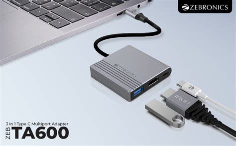 ZEB-TA600 ZEBRONICS USB Type C MULTIPORT Adapter - Buy ZEB-TA600 ...