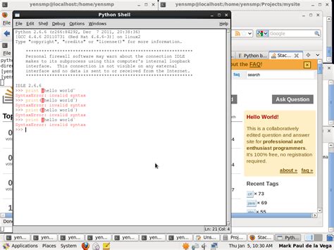 Python Simple HelloWorld Program 的图像结果