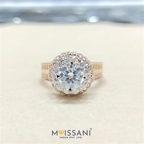 Moissanite Solitaire Cocktail Ring - LR00413-Moissani.in