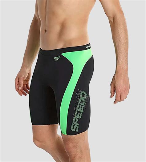 Buy Speedo Black Fluo Green Monogram Graphic Splice Jammer Black-Fluo ...