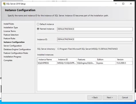 Image result for SQL Server 2019 Database Engine Configuration
