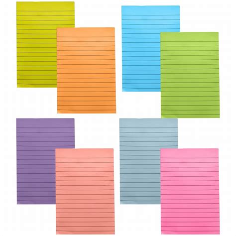 Sticky Notes Cute, Tyeign 1 Pads Lined Sticky Notes 4X6 Sticky Notes ...