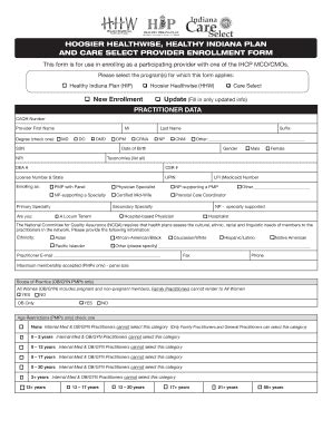 (MCE) Provider Enrollment Form - Indiana Medicaid - Fill and Sign ...