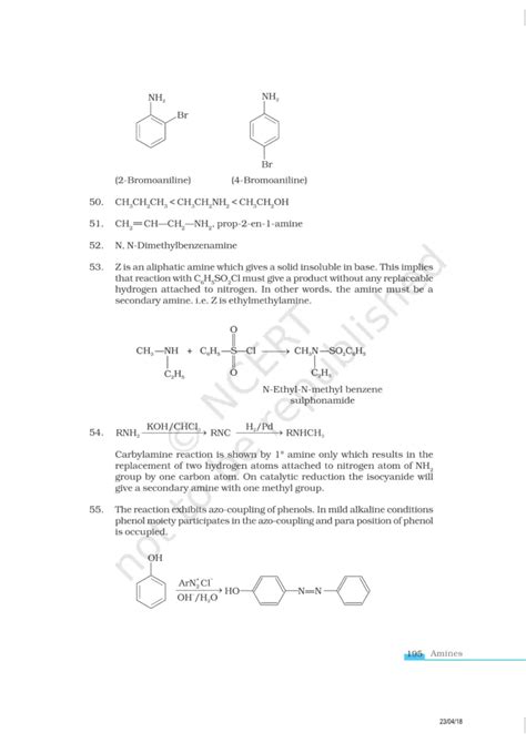 NCERT Exemplar Class 12 Chemistry Chapter 13 - Amines