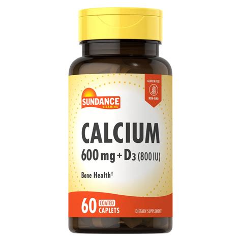 Calcium 600 MG + D3 (800 IU) - 60 Coated Caplets – Healthana.co