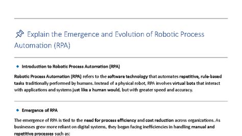 Unit 1 - Comprehensive Notes on Robotic Process Automation (RPA) - Studocu