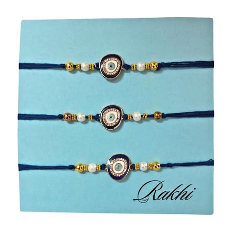 Buy Alaukik Handmade Eligent Design Evil Eye Rakhi Protect From ...