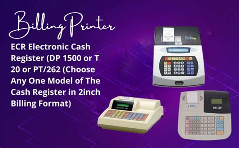 Electronic Cash Register ECR (DP 1500 or T 20 Cash Register in 2inch ...