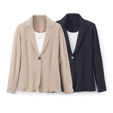 Sweater-Knit Blazer - NorthStyle Women's Fashions