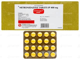 Metrogyl 400 Tablet 20 - Uses, Side Effects, Dosage, Price | Truemeds