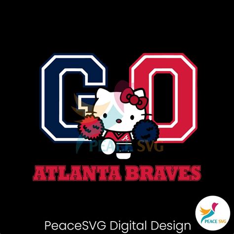 Hello Kitty Go Atlanta Braves Cheerleader SVG Files For Cricut » PeaceSVG