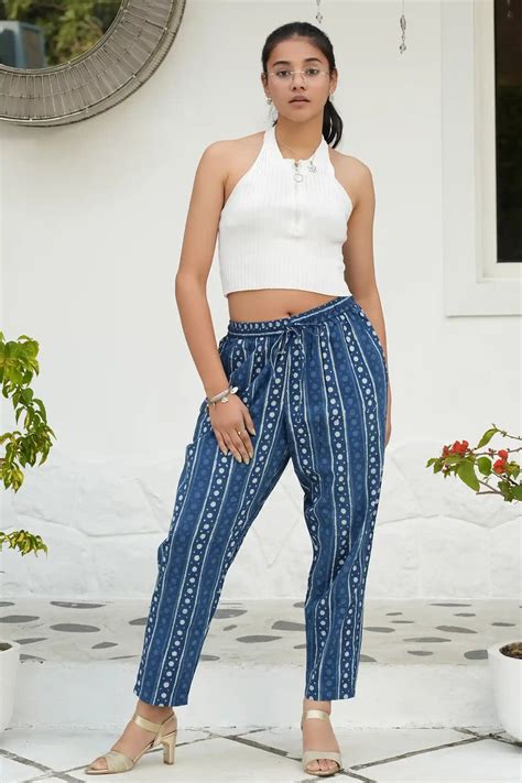 Handmade Pants for Women India | Printed & Wrap Styles - Nilam India