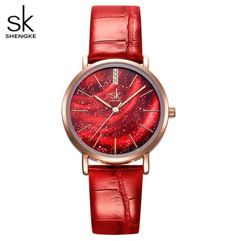 SK Women’s Quartz Watch – Starry Sky Dial, Waterproof Minimalist Lady ...