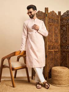 House of Pataudi Men Embellished Straight Kurta - Buy House of Pataudi ...