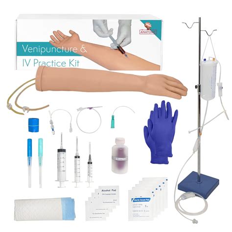 Anatomy Lab IV Practice Training Kit, 25 Piece Phlebotomy ...