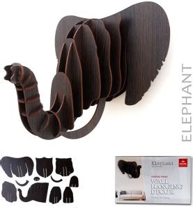 Indiroyally Elephant Animal Head Sculpture Creative Wall Decor Hanging ...
