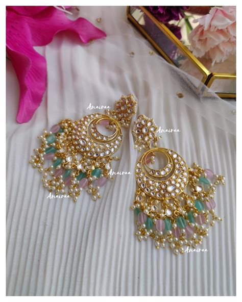 Polki chandbalis earrings – anairaa