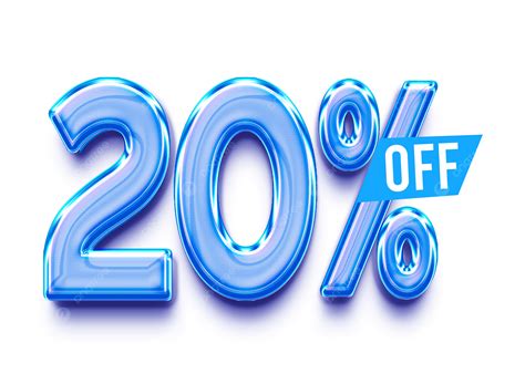 20 Percent Off 3d Blue Golden Shiny, Golden Number 20 Off, 20 Percent ...