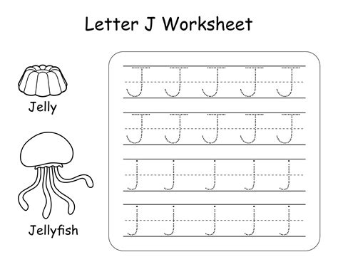 J Letter Worksheet