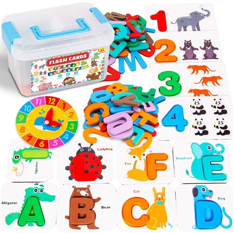 Catcrafter ABC Flash Cards Toddler Toys - Alphabet Number Clock India ...