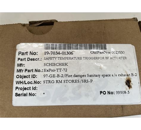 SCHISCHEK EXPRO-TT-72 ExMax Fire Damper Actuator | Fire and Safety ...